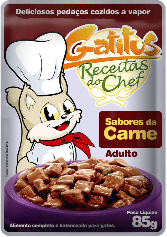 Ração Úmida Gatitus Sabores da Carne para Gatos - 85 g