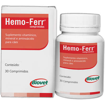 Suplemento Vitamínico Hemo-Ferr Biovet Comprimidos