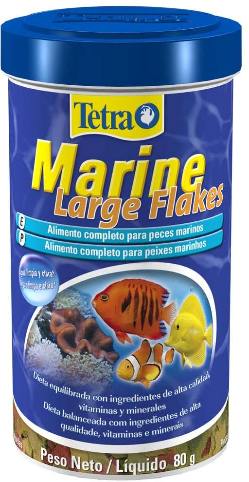 Ração Tetra Marine Large Flakes em Flocos - 80 g