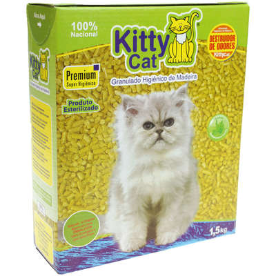 Granulado Higiênico de Madeira Kitty Cat - 1,5 Kg

