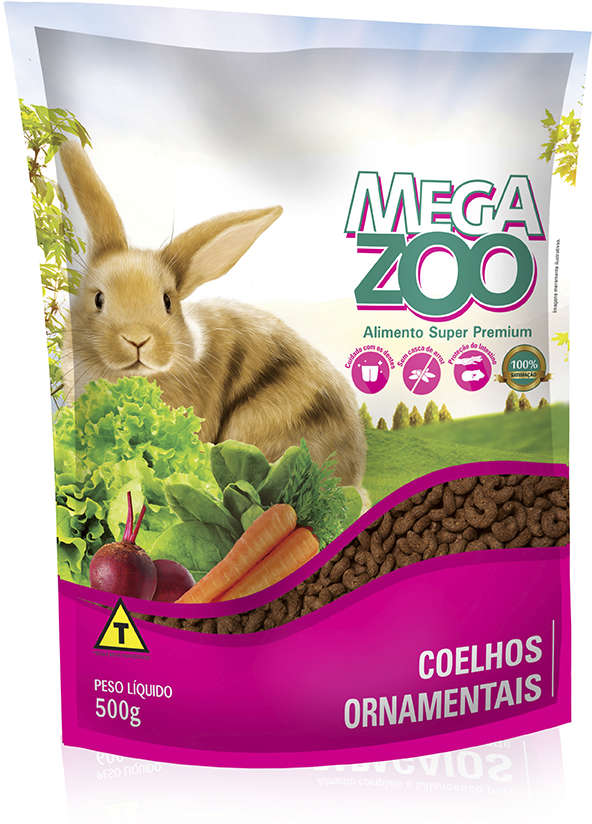 Ração Megazoo para Coelhos Ornamentais - 500 g