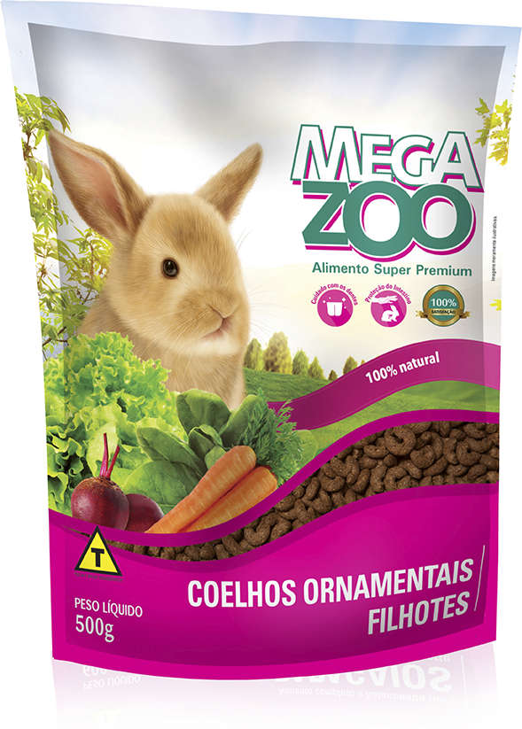 Ração Megazoo para Coelhos Ornamentais Filhotes - 500 g