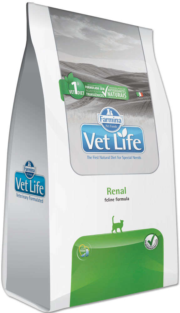 Ração Farmina Vet Life Natural Renal para Gatos Adultos com Problemas Renais - 400 g