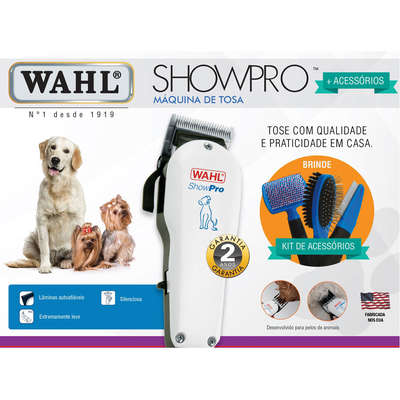 Kit 1 com máquina de Tosa Animal Show pro Dog + Clipper ERP Wahl