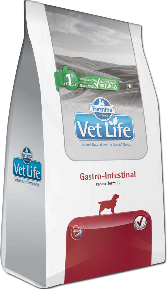 Ração Farmina Vet Life Natural Gastro-Intestinal para Cães Adultos com Distúrbios Intestinais - 2Kg