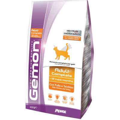 Ração Gemon Adult Completo Frango e Peru para Gatos - 400 g