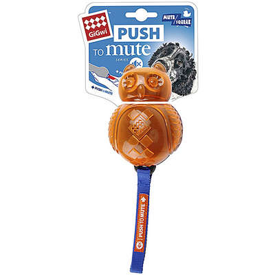 Brinquedo Jambo Mordedor Coruja Push Mute Laranja/Azul