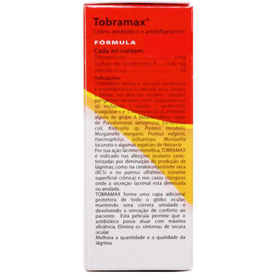 Tobramax Colírio Antibiotico e Anti Inflamatório - 5ml