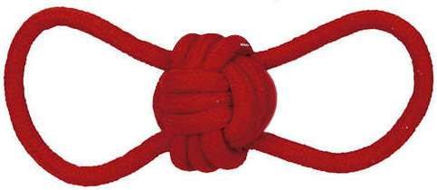 Brinquedo Jambo Mordedor Corda Bola Rings Vermelho Kelev - Tam. Único