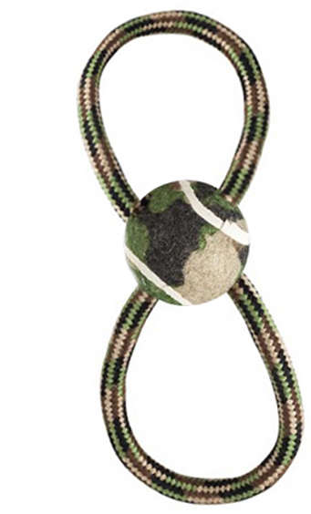 Brinquedo Jambo Corda Militar em 8 com Bola Tênis - Tam. Único
