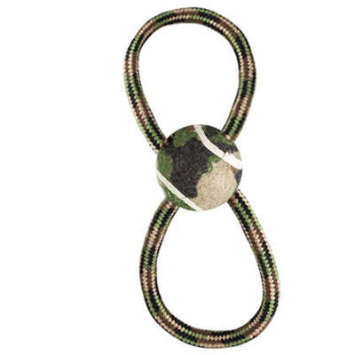 Brinquedo Jambo Corda Militar em 8 com Bola Tênis
