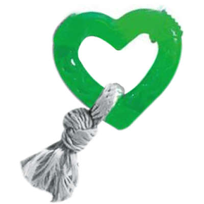 Brinquedo Jambo Tpr Rope Heart Mint - Verde	