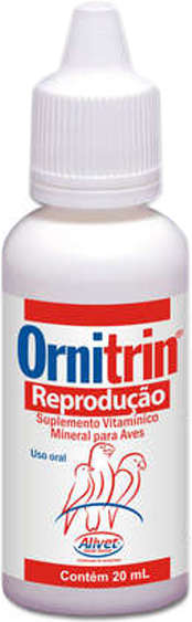 Suplemento Vitamínico Alivet Ornitrim Reprodução para Pássaros - 20 mL