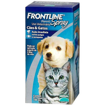 Antipulgas e Carrapatos Frontline Spray para Cães e Gatos de 100 mL