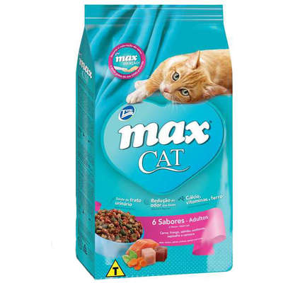 Ração Total Max Cat Sabores Frango Salmão, Espinafre e Cenoura para Gatos Adultos
