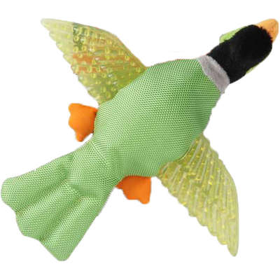 Brinquedo Pássaro Pawise de Nylon e Borracha com Apito - Verde