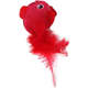 Brinquedo Pawise Pássaro com Pena e Catnip - Vermelho