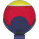 Brinquedo American Pets Bola de Tênis com Clip Playball Vermelho