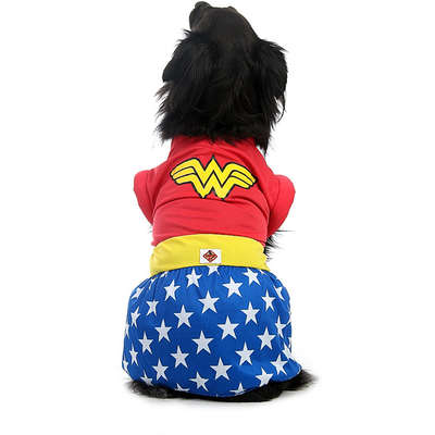 Fantasia Sula Pet Vestido Mulher Maravilha