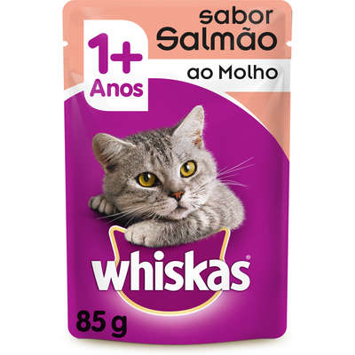 Ração Whiskas Sachê Salmão para Gatos Adultos