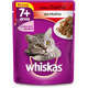 Ração Whiskas Sachê Sabor Carne ao Molho para Gatos Adultos