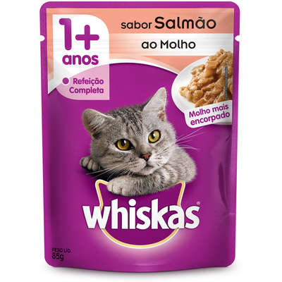 Ração Whiskas Sachê Salmão para Gatos Adultos