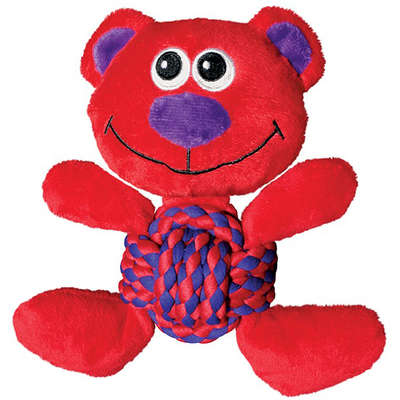 Brinquedo Kong Weave Knots Bear Vermelho para Cães