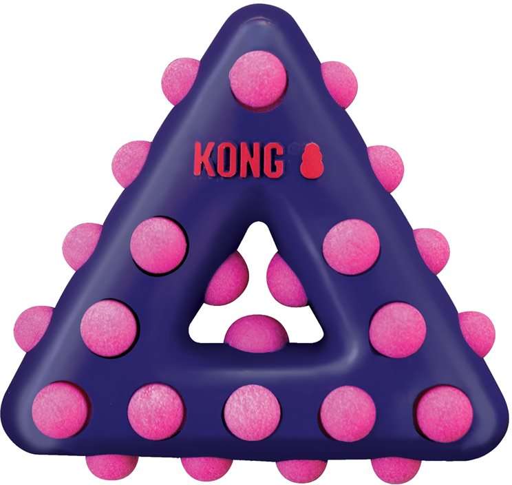 Brinquedo KONG Dotz Triangle TDD33 Roxo para Cães - Tam. P