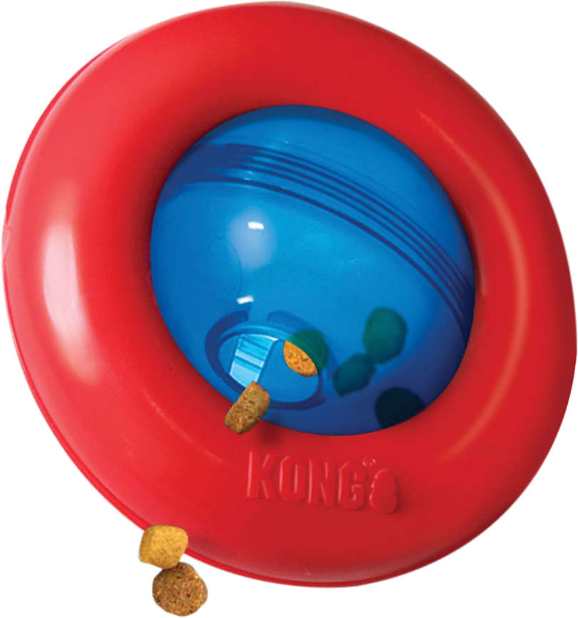 Brinquedo KONG Puzzle Gyro PGY1 Vermelho e Azul para Cães - Tam. G