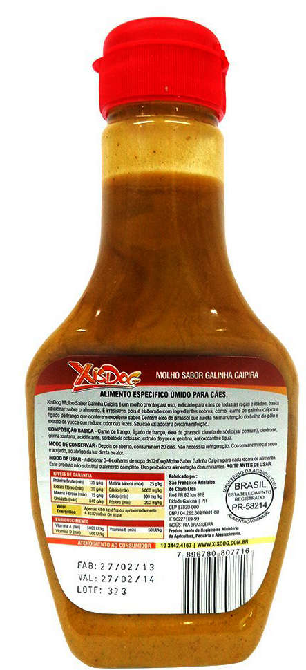 Molho Xis Dog Galinha Caipira - 250 mL