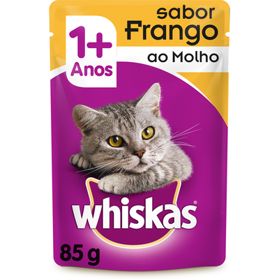 Ração Whiskas Sachê Frango para Gatos Adultos