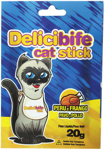 Petisco Deliciosso para Gatos Sabor Frango e Peru - 20g