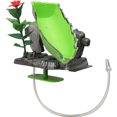 Enfeite Oxigenador Mr Pet Barco com Planta para Aquário