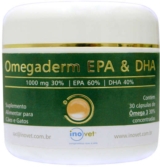Suplemento Inovet Omegaderm 30 Cápsulas 30% - 1000 mg