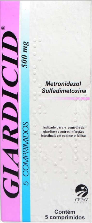Antibiótico Giardicid 500mg - 5 comprimidos
