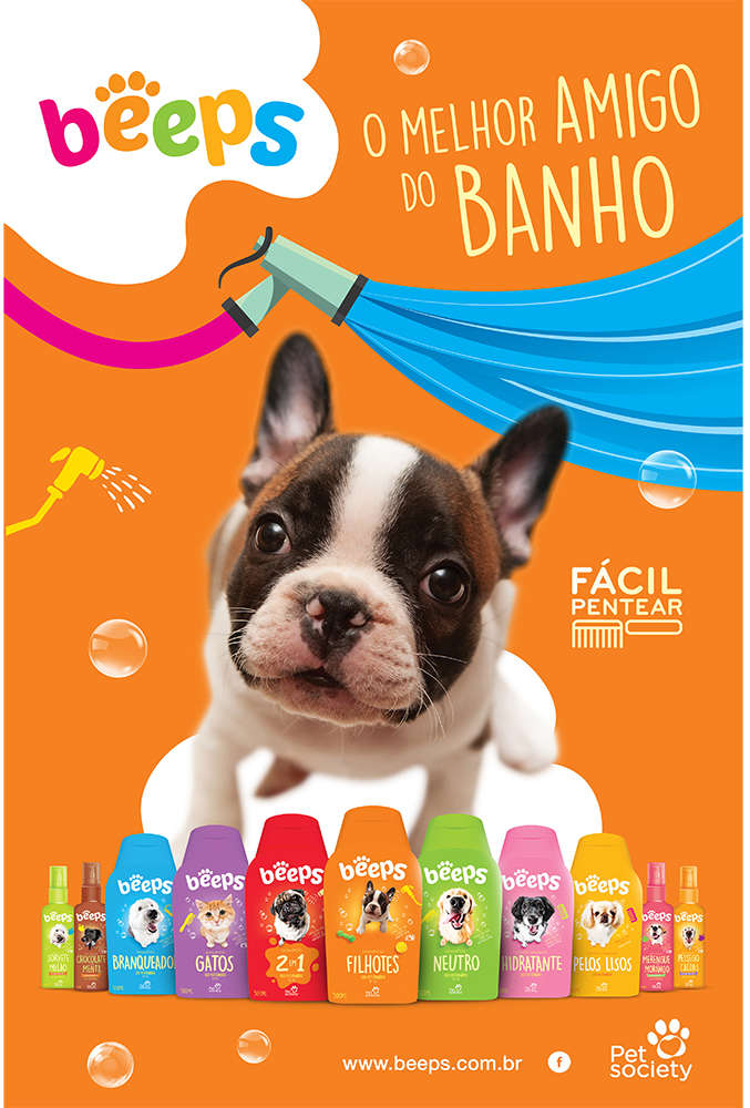 Shampoo Pet Society Beeps Filhotes - 500 mL