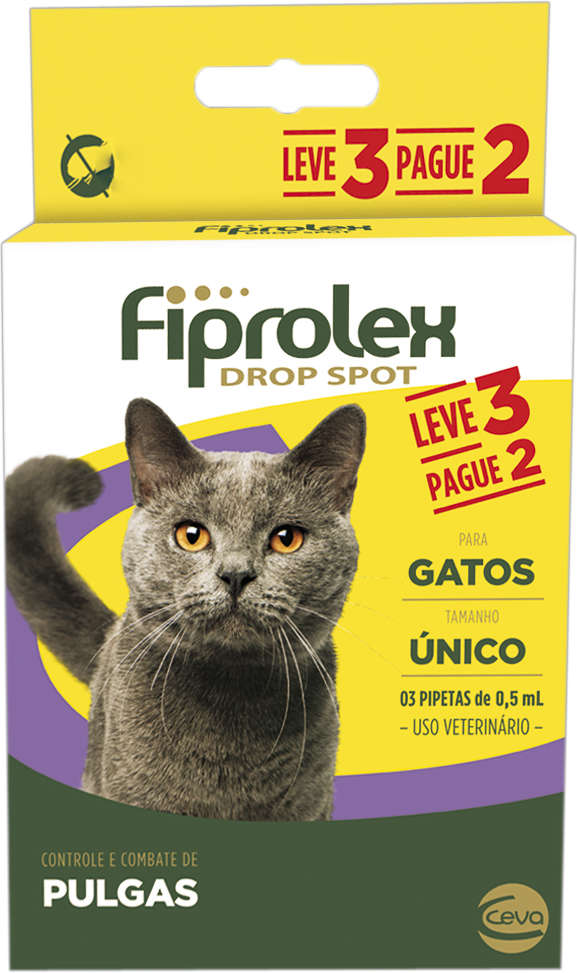 Antipulgas Fiprolex Drop Spot 50 mg para Gatos - 3 Pipetas