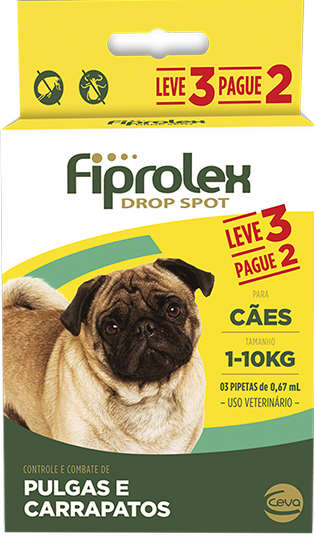Antipulgas e Carrapatos Ceva Fiprolex Drop Spot de 0,67 mL para Cães até 10Kg - Leve 3 Pague 2