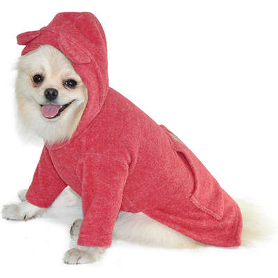 Blusão com Capuz Bichinho Chic Vermelho