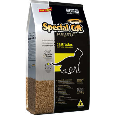 Ração Special Cat Prime Super Premium para Gatos Castrados
