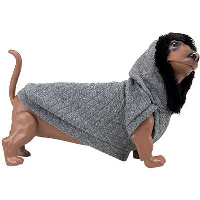 Blusa com Capuz Fábrica Pet Versalles Cinza