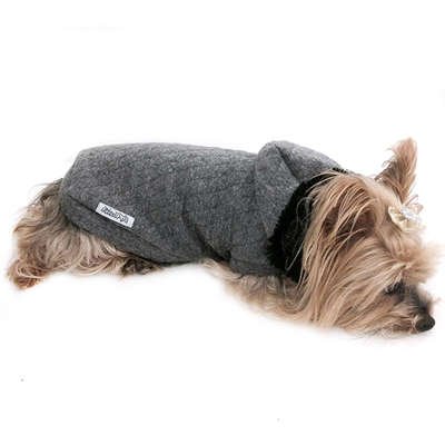 Blusa com Capuz Fábrica Pet Versalles Cinza