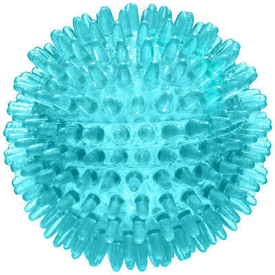 	Brinquedo Pawise Bola Pontuda de Borracha Azul - Pequeno