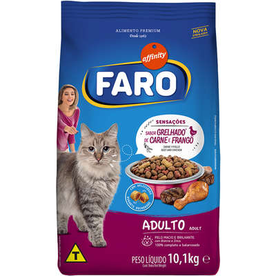 Ração Guabi Faro Grelhado de Carne e Frango para Gatos Adultos