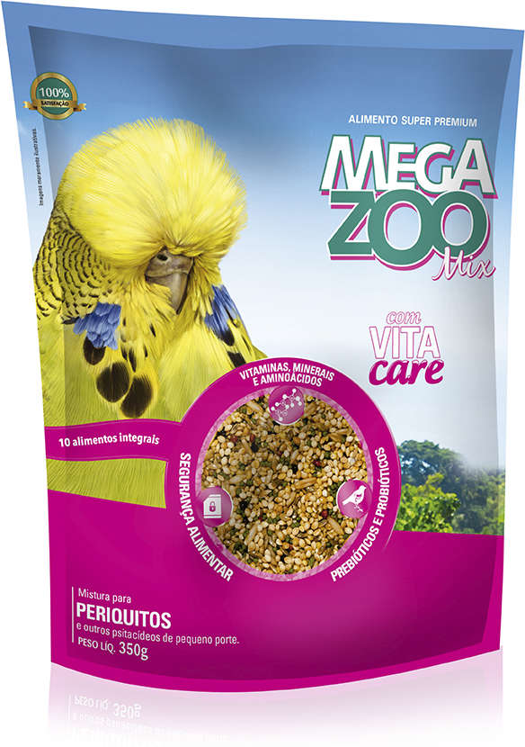 Ração Mix para Periquitos Megazoo - 350 g