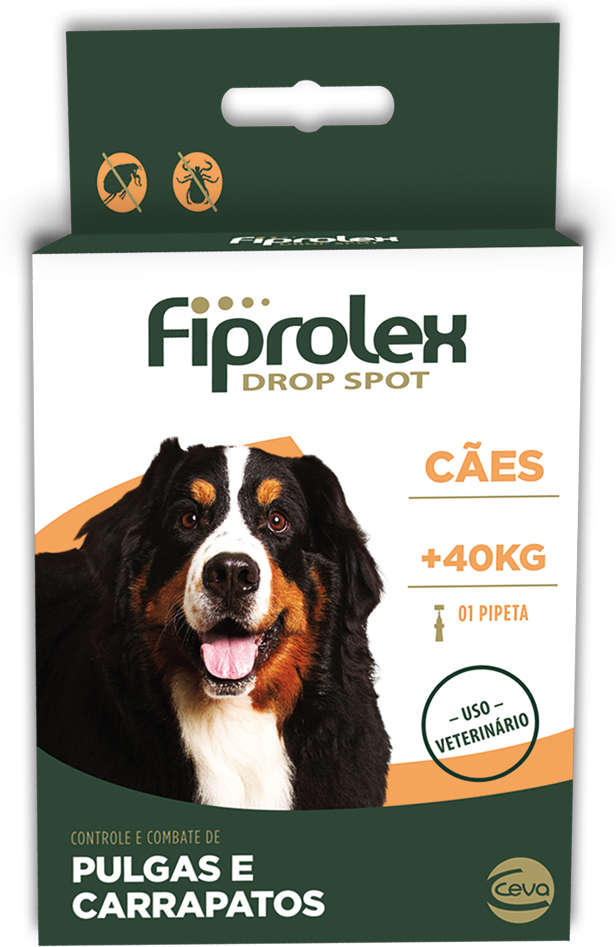 Antipulgas e Carrapatos Ceva Fiprolex Drop Spot de 4,02 mL para Cães Acima de 41Kg - 1 Pipeta