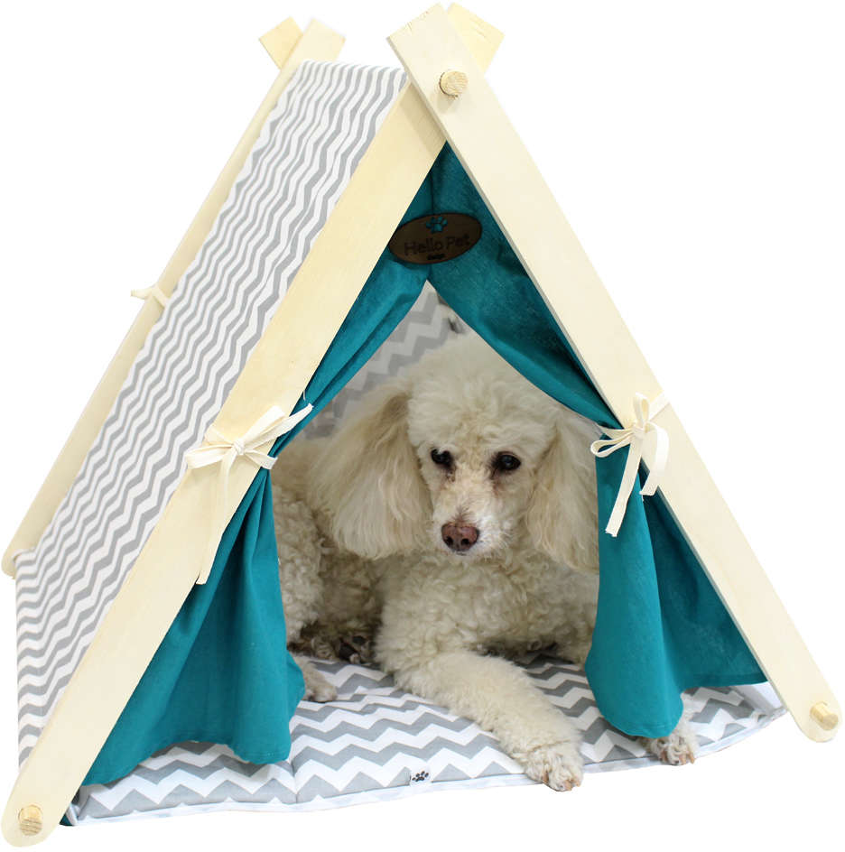 Barraca Hello Pet Cinza com Verde Cães e Gatos - Tam. Único