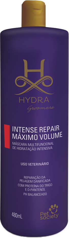Máscara Multifuncional Pet Society Hydra Groomers Intense Repair Máximo Volume - 480 mL