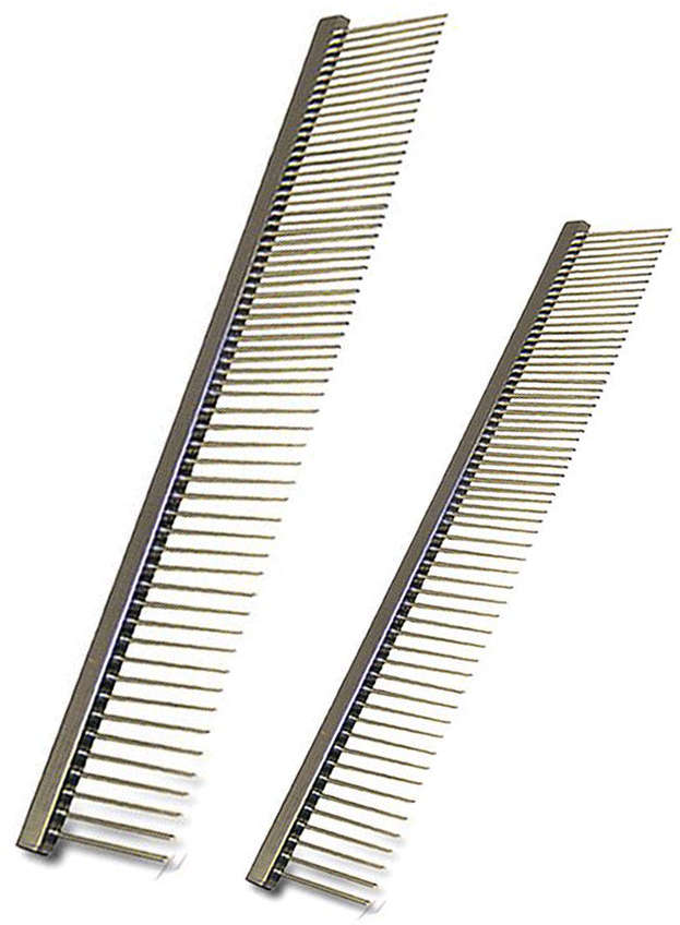Pente Importado Aço Cromado 54 Dentes 24 Largos e 33 Estreitos - American Pets