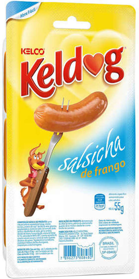 Petisco Kelco Keldog Salsicha de Frango para Cães - 55 g